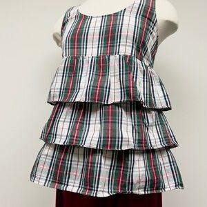 Tiered ruffle blouse sleeveless